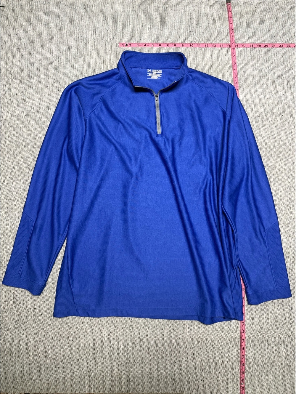 Under Armour Loose Fit 3XL Blue Long Sleeve Quarter Zip Pul-
